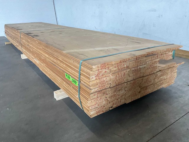Vuren plank geschaafd met mes- en groef 420x16,5x1,8 cm (50x) - afbeelding 5 van  8