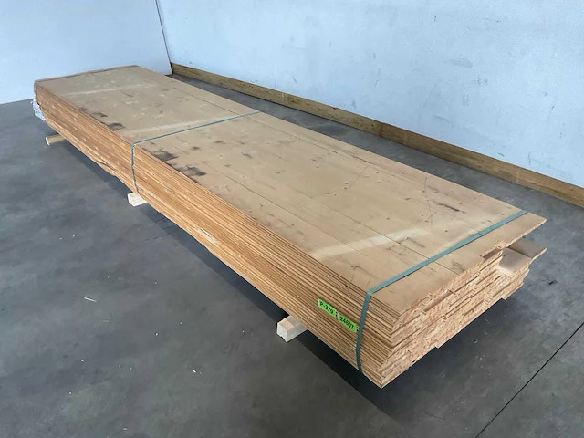 Vuren plank geschaafd met mes- en groef 420x16,5x1,8 cm (50x) - afbeelding 1 van  8