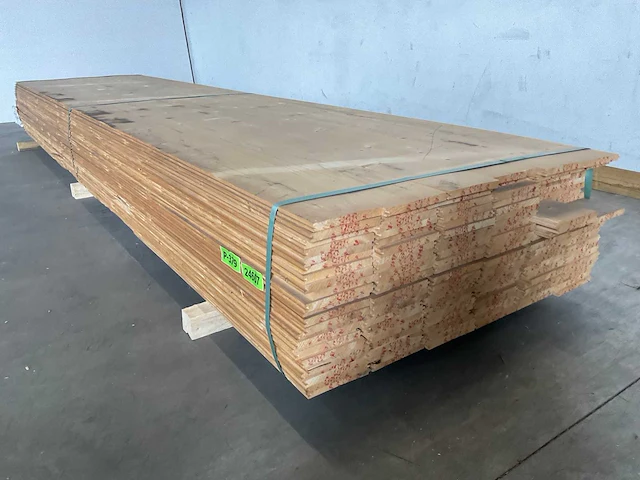 Vuren plank geschaafd met mes- en groef 420x16,5x1,8 cm (50x) - afbeelding 5 van  8