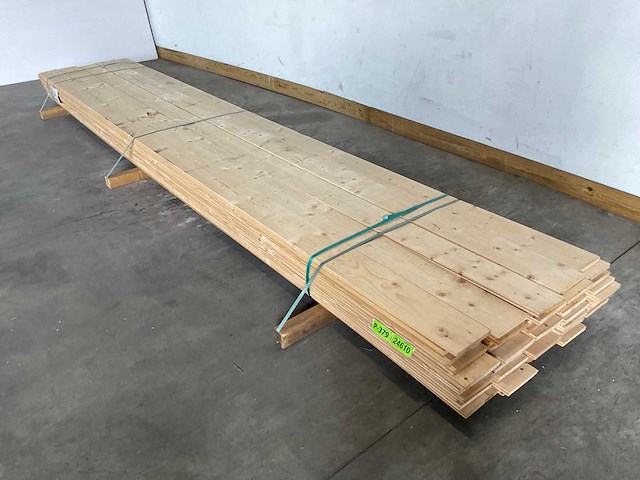 Vuren plank geschaafd met mes- en groef 480x16,5x1,8 cm (58x) - afbeelding 1 van  10