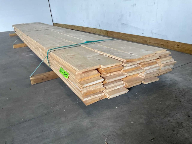 Vuren plank geschaafd met mes- en groef 480x16,5x1,8 cm (58x) - afbeelding 8 van  10