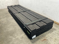 Vuren plank geschaafd zwart geïmpregneerd 400x19,5x2,5 cm (50x) - afbeelding 1 van  2