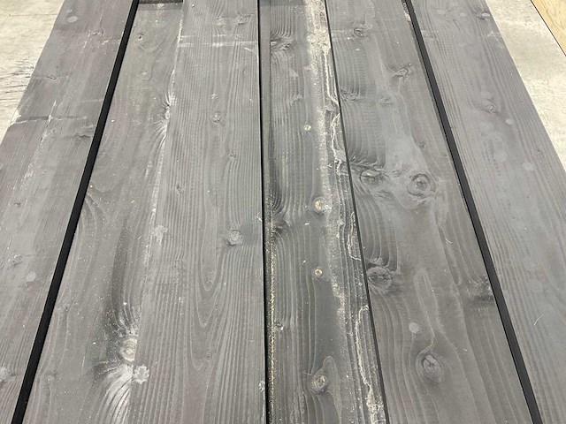 Vuren plank geschaafd zwart geïmpregneerd 400x19,5x2,5 cm (50x) - afbeelding 1 van  2