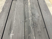 Vuren plank geschaafd zwart geïmpregneerd 400x19,5x2,5 cm (50x) - afbeelding 1 van  2