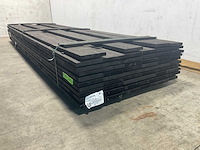 Vuren plank geschaafd zwart geïmpregneerd 400x19,5x2,5 cm (58x) - afbeelding 1 van  3