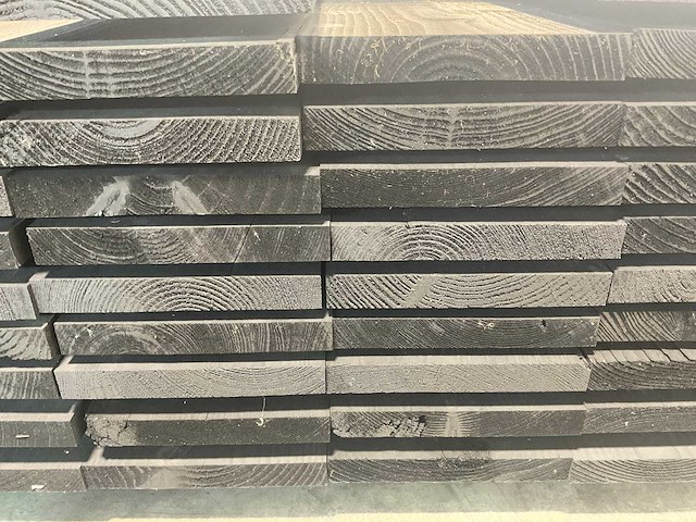 Vuren plank geschaafd zwart geïmpregneerd 400x19,5x2,5 cm (58x) - afbeelding 2 van  3