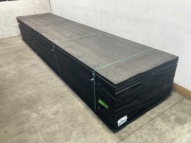 Vuren plank geschaafd zwart geïmpregneerd 500x19,5x2,5 cm (50x) - afbeelding 1 van  8