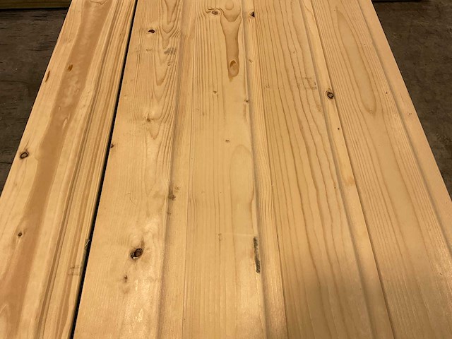 Vuren plank halfhouts rabat 360x14,5x2 cm (5x) - afbeelding 2 van  4