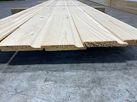 Vuren plank halfhouts rabat 360x14,5x2 cm (5x) - afbeelding 3 van  4
