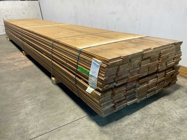 Vuren plank mes- en groef 510x12x2,2 cm (176x) - afbeelding 3 van  5