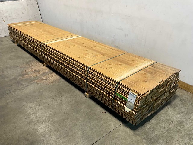 Vuren plank mes- en groef 510x12x2,2 cm (50x) - afbeelding 1 van  4