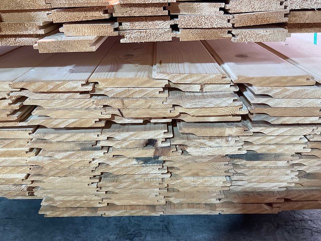 Vuren plank mes- en groef geschaafd 480x9,5x2 cm (100x) - afbeelding 6 van  7