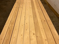 Vuren plank mes- en groef geschaafd 480x9,5x2 cm (132x) - afbeelding 4 van  7