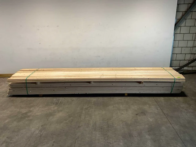 Vuren plank mes- en groef geschaafd 480x9,5x2 cm (132x) - afbeelding 2 van  7
