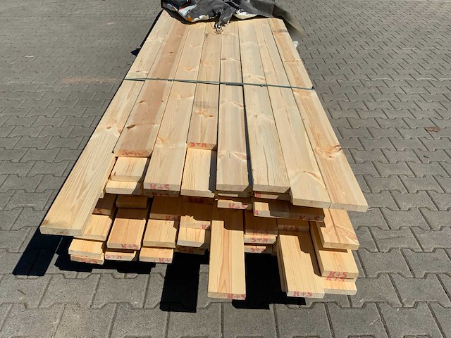 Vuren plank mix 4800-5200x120x25mm (95x) - afbeelding 3 van  7