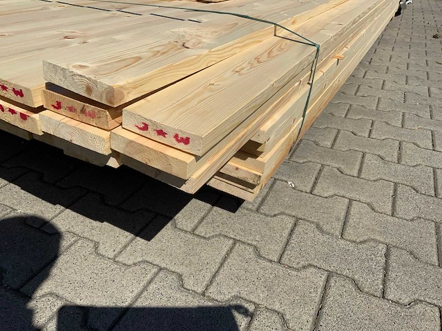 Vuren plank mix 4800-5400x120x25mm (105x) - afbeelding 5 van  6