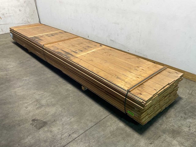 Vuren plank overhangend rabat 480x14,5x2 cm (72x) - afbeelding 1 van  7