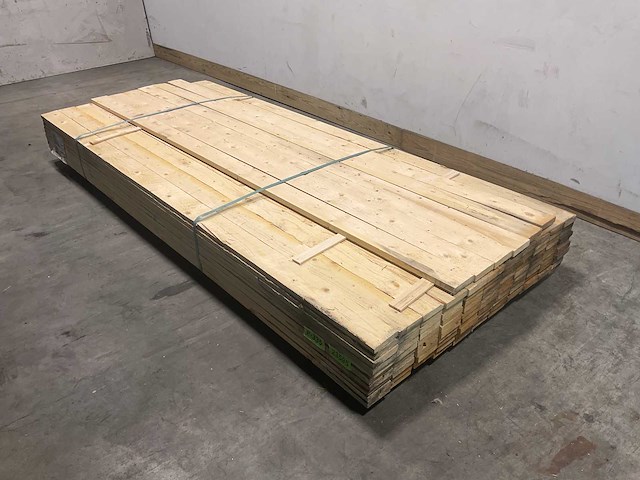 Vuren plank ruw - 270x10x2,2 cm (208x) - afbeelding 1 van  8