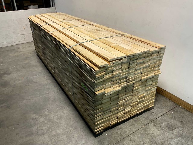 Vuren plank ruw - 390x12,5x2,2 cm (100x) - afbeelding 5 van  8