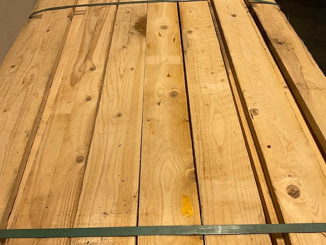 Vuren plank ruw - 390x12,5x2,2 cm (100x) - afbeelding 4 van  8