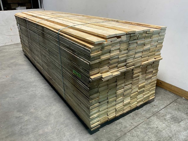 Vuren plank ruw - 390x12,5x2,2 cm (89x) - afbeelding 1 van  8