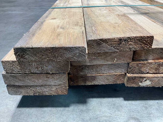 Vuren plank ruw - 390x15x3,2 cm (24x) - afbeelding 1 van  1