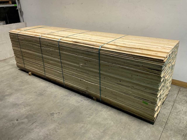 Vuren plank ruw - 420x12,5x2,2 cm (60x) - afbeelding 4 van  7