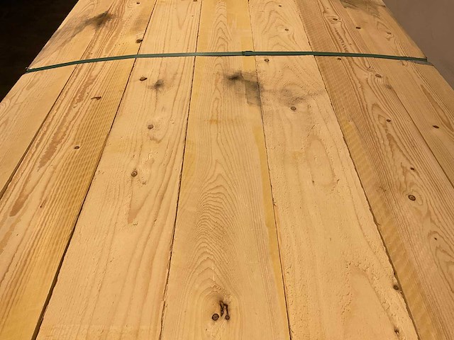 Vuren plank ruw - 420x15x2,5 cm (50x) - afbeelding 4 van  8