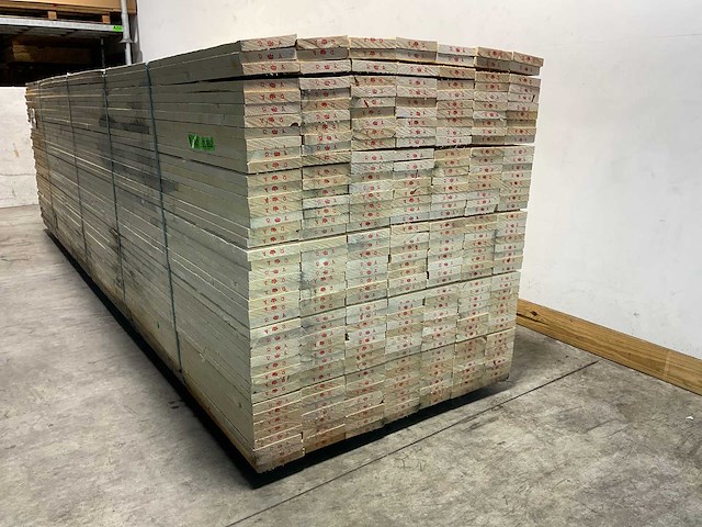 Vuren plank ruw - 420x15x2,5 cm (50x) - afbeelding 5 van  7
