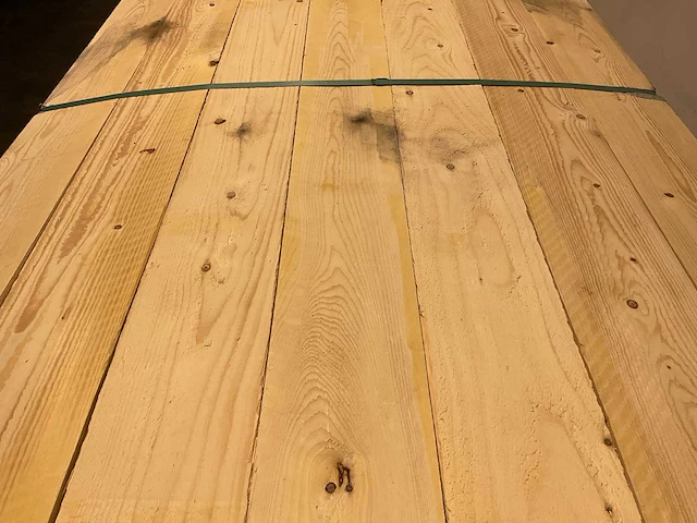 Vuren plank ruw - 420x15x2,5 cm (50x) - afbeelding 4 van  8
