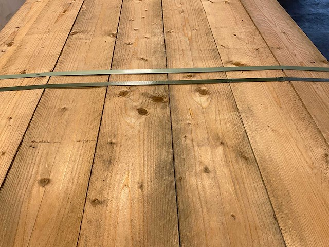 Vuren plank ruw - 420x15x2,5 cm (75x) - afbeelding 3 van  8