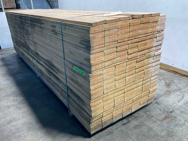 Vuren plank ruw - 420x15x2,5 cm (75x) - afbeelding 4 van  6