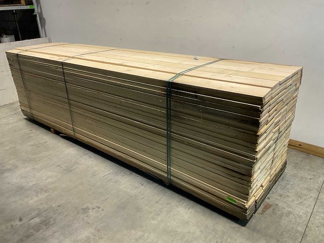 Vuren plank ruw - 420x17,5x2,2 cm (63x) - afbeelding 1 van  7