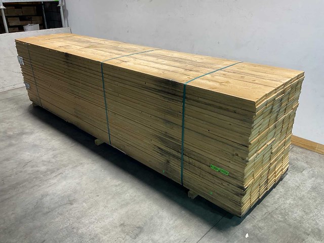 Vuren plank ruw - 450x17,5x2,2 cm (40x) - afbeelding 1 van  7
