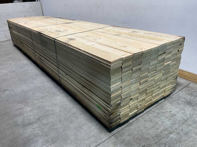Vuren plank ruw - 480x12,5x2,2 cm (75x) - afbeelding 4 van  7