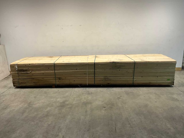 Vuren plank ruw - 480x12,5x2,2 cm (75x) - afbeelding 1 van  3