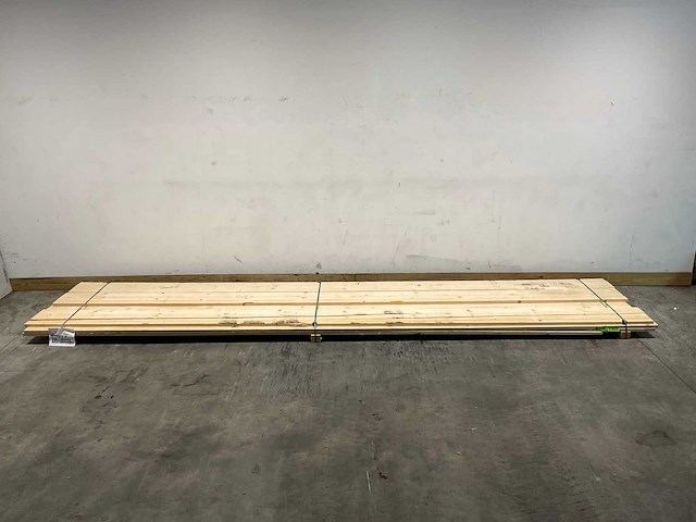 Vuren plank ruw - 500x27,5x2,5 cm (6x) - afbeelding 2 van  4