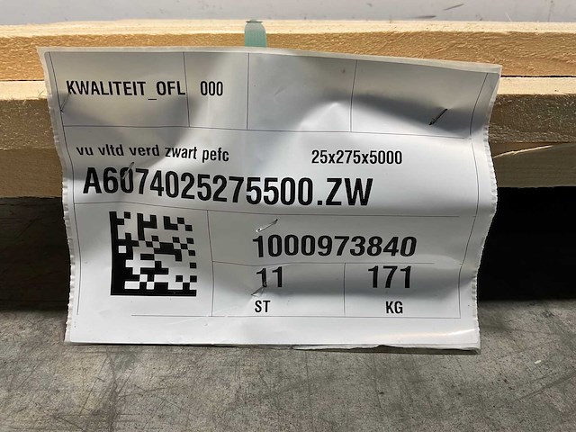 Vuren plank ruw - 500x27,5x2,5 cm (6x) - afbeelding 4 van  4