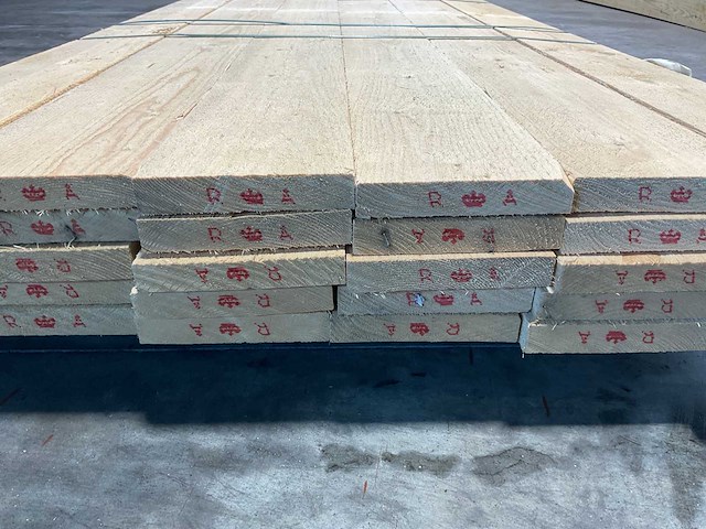 Vuren plank ruw - 540x15x2,5 cm (30x) - afbeelding 6 van  7