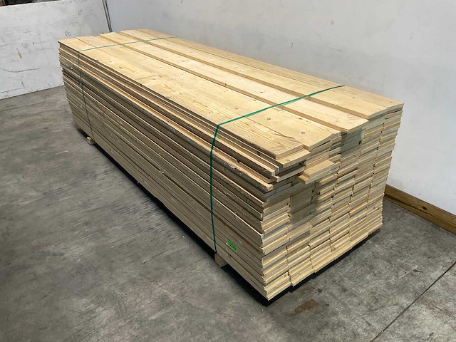 Vuren plank ruw 330x17,5x2,2 cm (117x) - afbeelding 1 van  7