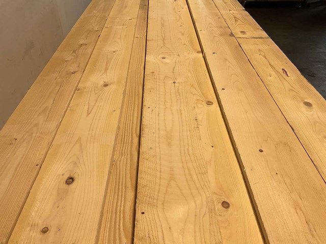 Vuren plank ruw 330x17,5x2,2 cm (117x) - afbeelding 4 van  7