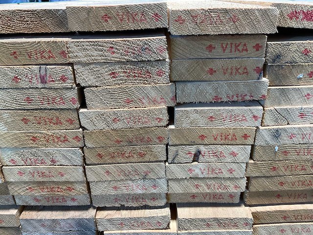 Vuren plank ruw 390x15x3,2 cm (54x) - afbeelding 4 van  5