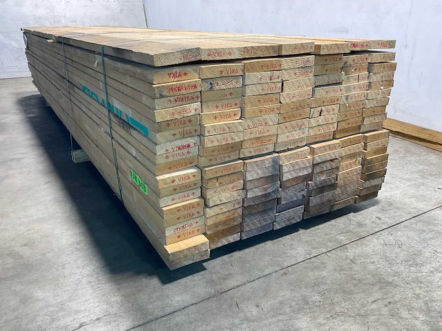 Vuren plank ruw 390x15x3,2 cm (54x) - afbeelding 6 van  9