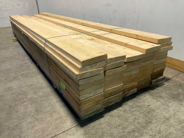 Vuren plank ruw 390x20x3,8 cm (49x) - afbeelding 4 van  6