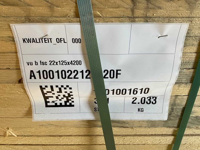 Vuren plank ruw 420x12,5x2,2 cm (75x) - afbeelding 4 van  4
