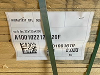 Vuren plank ruw 420x12,5x2,2 cm (75x) - afbeelding 4 van  4