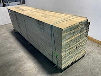 Vuren plank ruw 420x12,5x2,2 cm (75x)