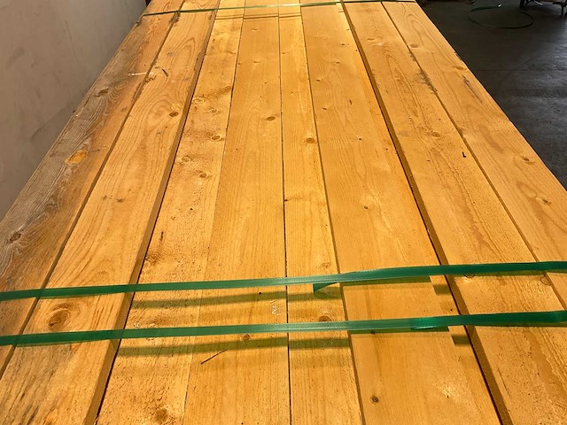 Vuren plank ruw 450x12,5x2 cm (65x) - afbeelding 2 van  4