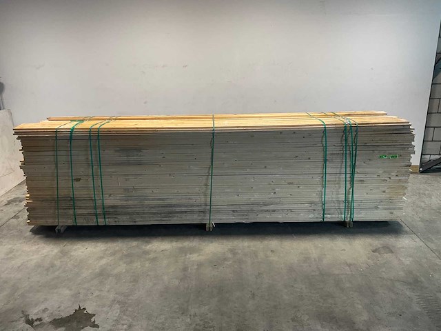 Vuren plank ruw 450x12,5x2 cm (65x) - afbeelding 1 van  4