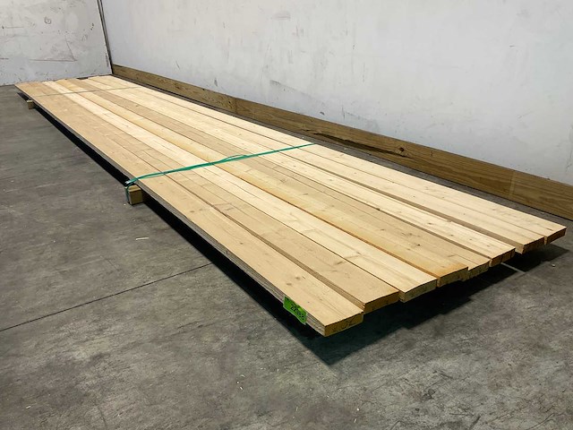 Vuren plank ruw 540x12,5x3,2 cm (8x) - afbeelding 5 van  7
